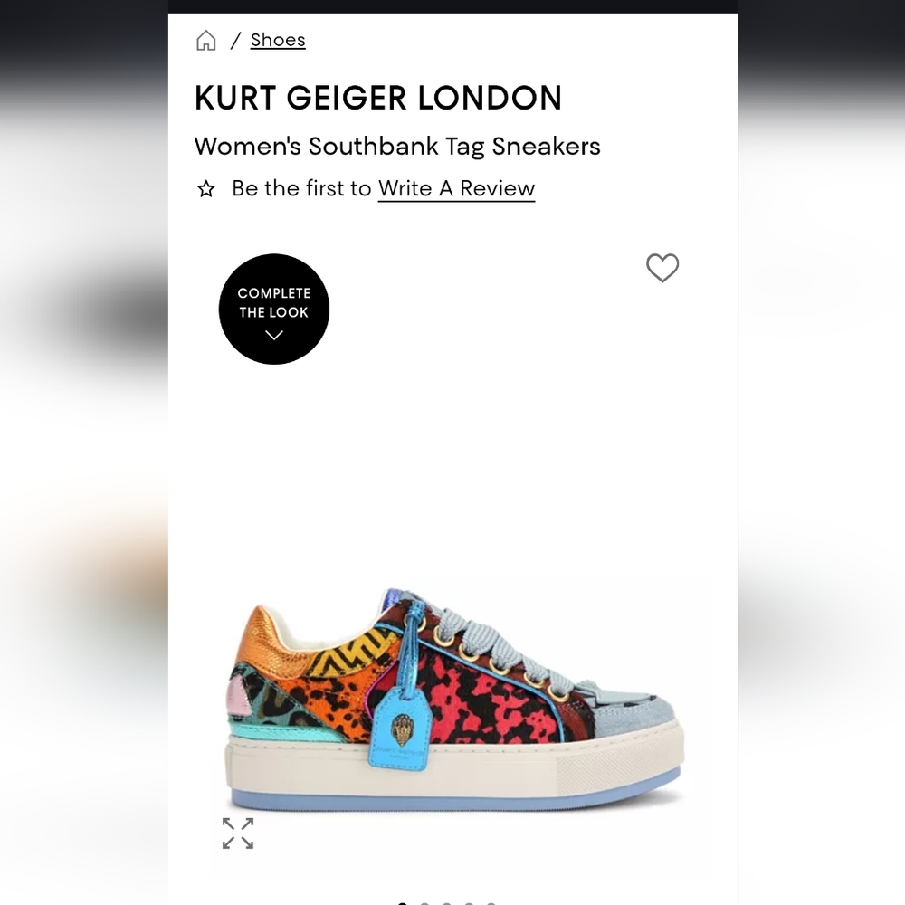 Kurt Geiger Ponyhair Animal Print Patchwork Sneakers